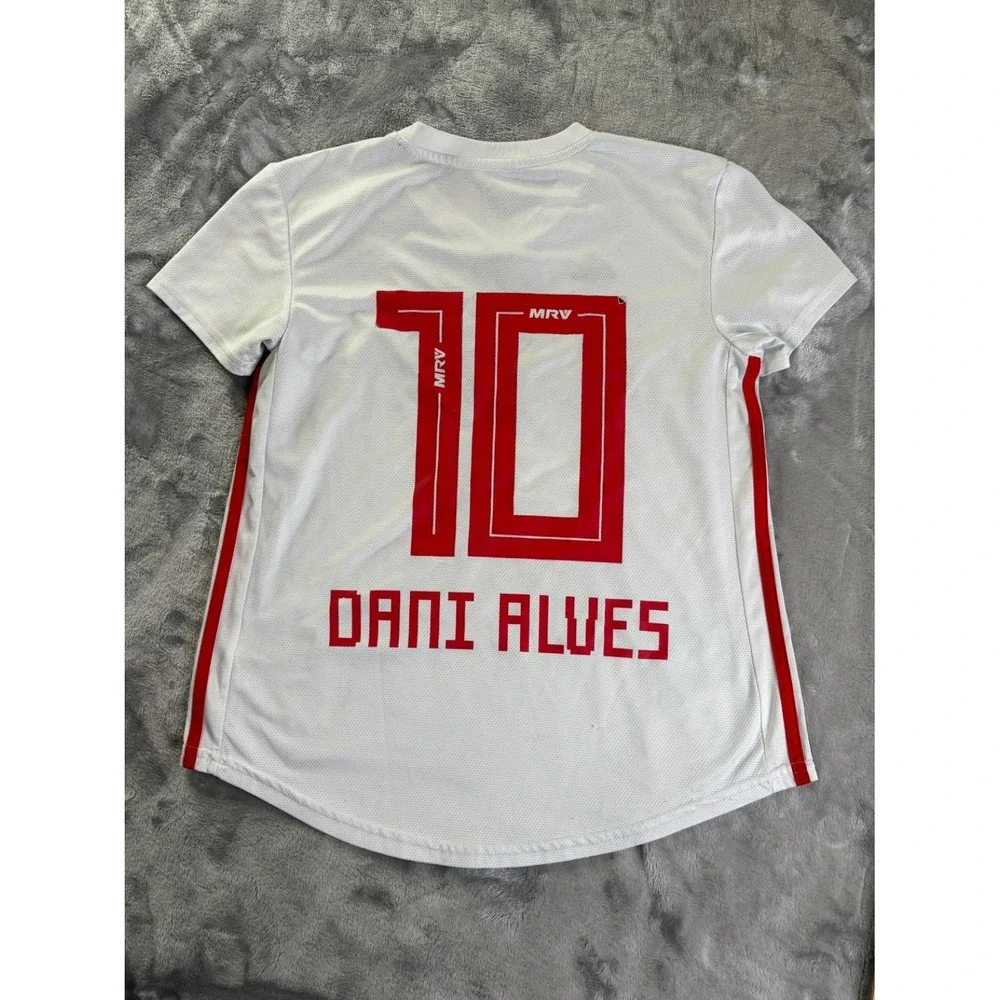 adidas Soccer Jersey São Paulo FC 2019-20 Home Dani Alves #10 Mens M White